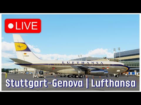 Freeware Boeing 720 | Lufthansa Retro | Stuttgart to Genova | VATSIM X-Plane 12