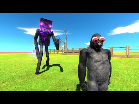 Creepy War! Who can Run away from Enderman? - Animal Revolt Battle Simulator