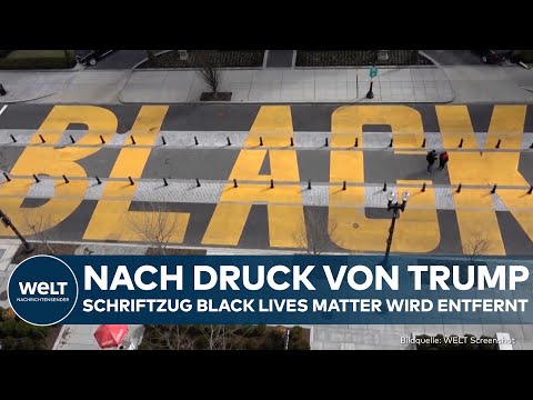Video Thumbnail: USA: Trump greift durch! Schriftzug "Black lives matter" wird entfernt - Erinnerung an George Floyd