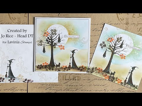 Tree Of Spirits in Autumn by Jo Rice #laviniastamps #cardmakingvideo