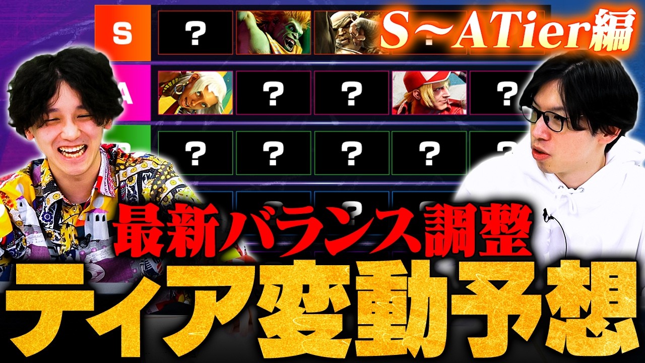 【前編】徹底討論！最新アップデートによるキャラランク変動予想 // S〜Aティア編【3.17バトル変更リスト】【 スト6/ストリートファイター6】