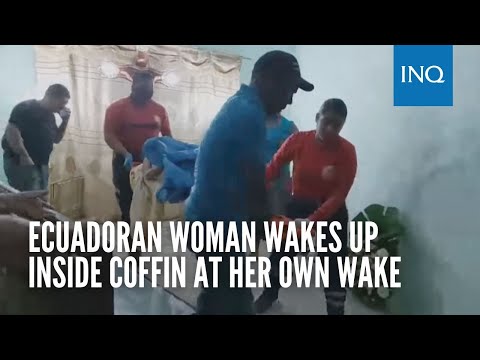 Woman wakes up inside coffin at her own wake