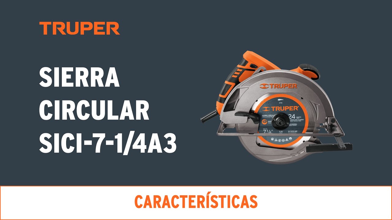 Sierra circular 7-1/4", 1750W, TRUPER PRO