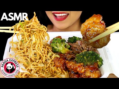 ASMR PANDA EXPRESS Orange Chicken, Beef and Broccoli,...
