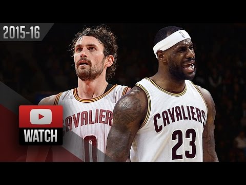 Kevin Love & LeBron James Full Highlights at Raptors (2015.11.25) - 45 Pts