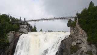 preview picture of video 'Montmorency Falls overview, Quebec City, QC, Canada'