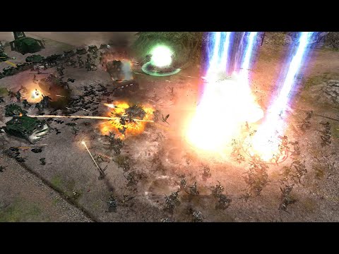 Dark Angels vs Death Guard - Survival - Unification Mod - Warhammer 40K Dawn Of War Soulstorm