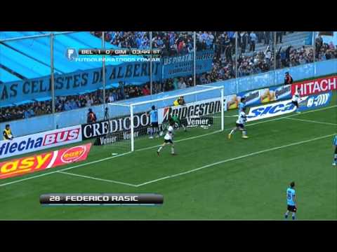 Gol de Rasic. Belgrano 1 Gimnasia LP 1. Fecha 4. Torneo Inicial 2013