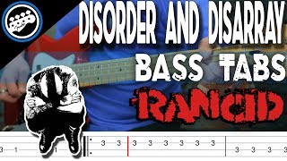 Rancid - Disorder and Disarray | Bass Cover With Tabs in the Video