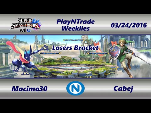 PnT 03/24/16 - Macimo30 (Greninja) vs. Cabej (Link) - Losers - SSB4