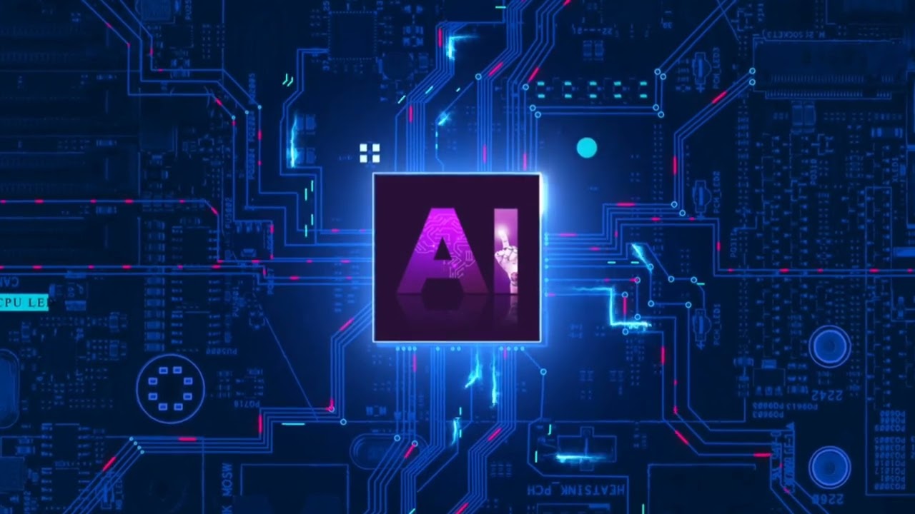 4K Artificial Intelligence Background Circuit board, connection, digital, computer network,