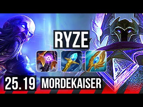RYZE vs MORDEKAISER (TOP) | 51k DMG, Legendary, 15/4/13 | KR Master | 25.19