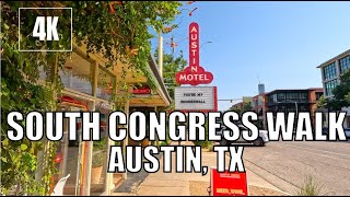 South Congress Daytime Walk AUSTIN, TX | 4K 1 Hour Loop