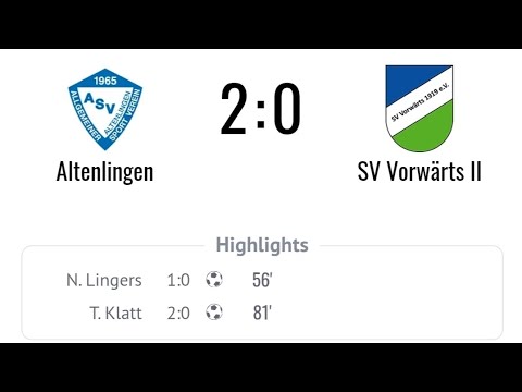 ASV Altenlingen vs. SV Vorwärts Nordhorn II 