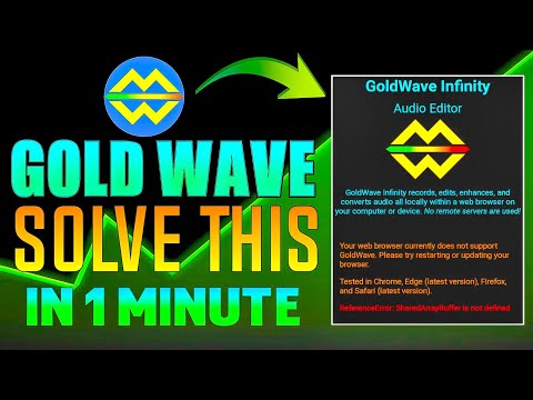 Gold Wave Audio Editor App [ Your Web Browser Currently does Not Support Problem] Fix In 1 Minute