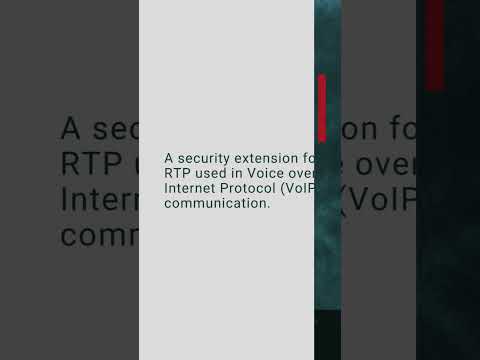 SRTP, Secure Real-Time Transport Protocol or Secure RTP, Cybersecurity Mini Dictionary #shorts