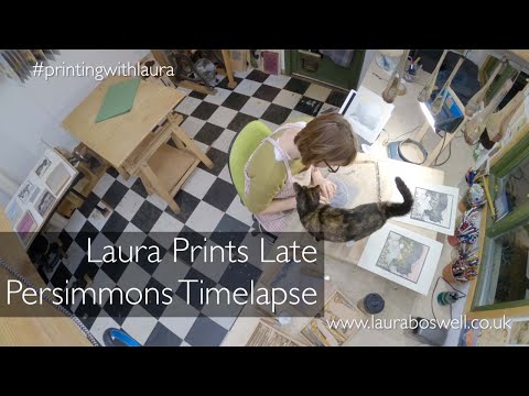 Laura Prints a Japanese Woodblock Timelapse