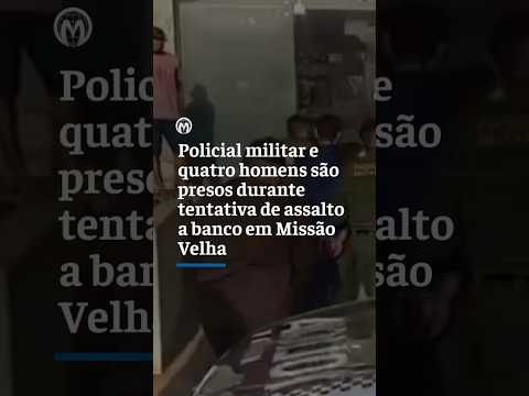 Policial militar e quatro homens são presos durante tentativa de assalto a banco em Missão Velha