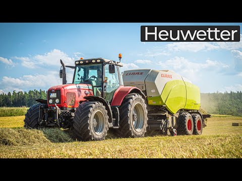 Die KOMPLETTE Heuernte || Vom mähen bis zum pressen || Massey Ferguson || 4K