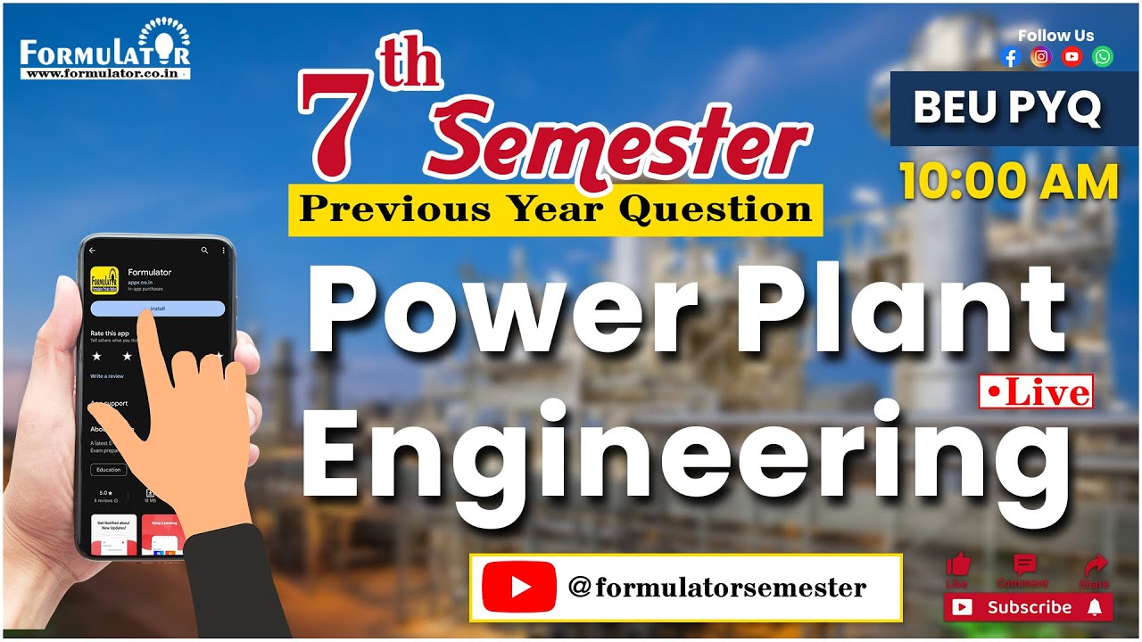 BEU PYQ Power Plant Engineering #7th #semester #electrical #beu #biharengineering #formulatorpatna