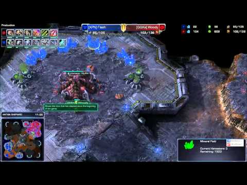 [XPN] Flash (T) vs. [GGKs] Woody (Blatoise?) (Z) Antiga Shipyard Starcraft 2 WoL
