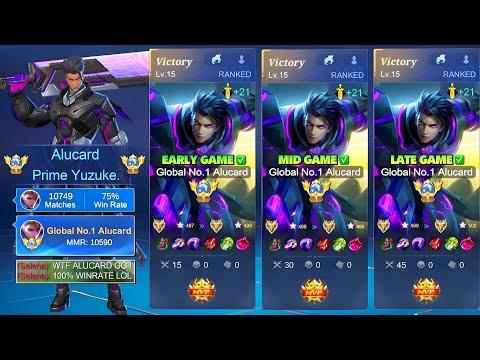Global No.1 Alucard Best Guide to Always Dominate Early to Late Game! (no edit solo rank gameplay)