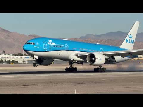 KLM Boeing 777-206(ER) lands at Las Vegas | PH-BQP