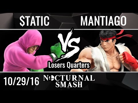 $TATIC vs Mantiago - Loser's Quarter Finals - Nocturnal Smash Tournament - Smash Bros. Wii U
