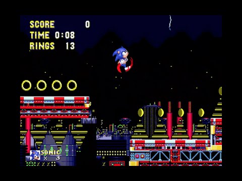 Sonic the Hedgehog 3 Complete: Carnival Night Zone Act 1 (Sonic) [1080 HD]