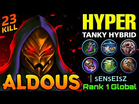 23 Kills HyperCarry Aldous with Hybrid Tanky Build! - Top 1 Global Aldous by | sᴇɴsᴇɪsᴢ - MLBB
