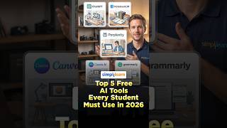 Top 5 Free AI Tools Every Student Needs In 2026 | Free AI Tools For Students | #Shorts #Simplilearn