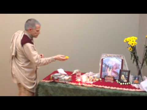 Arti with H.G.Krishna Kshetra Prabhu (New York)