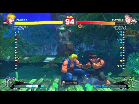 SSF4 Rank Match  Playerjun52 (KE)  vs  asyura333 (RY)