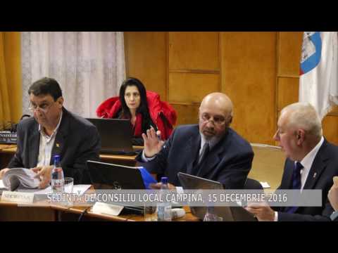 Ședința Consiliului Local Câmpina – 15 decembrie 2016
