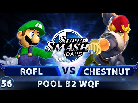 SSS 56 - ROFL (Luigi) vs. Chestnut (Falcon) - SSBM Pool B2 WQF - Smash Melee