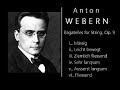 WEBERN, Bagatelles for string quartet, Op. 9