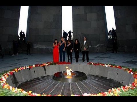The Kardashians visit the Armenian Genocide Memorial Complex (Tsitsernakaberd)