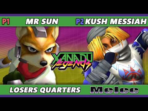 Xanadu Legends Top 8 - Mr. Sun (Fox, Jigglypuff) Vs. Kush Messiah (Sheik) Smash Melee - SSBM