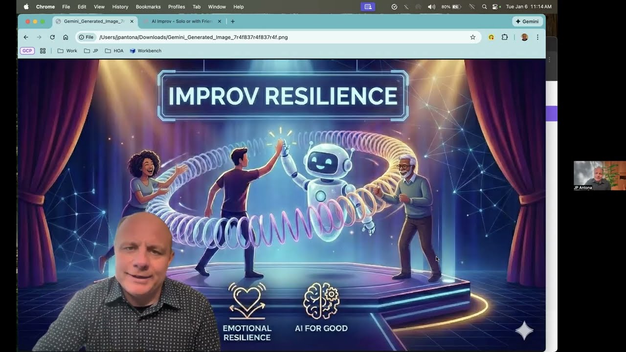 Video thumbnail showing AI Improv demo