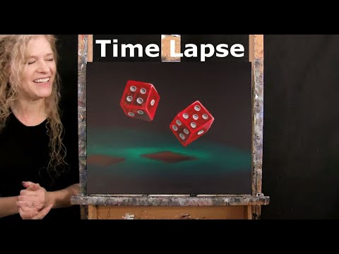 TIME LAPSE - Learn How to Paint "ROLLING THE DICE" with Acrylic Paint- Step by Step Tutorial