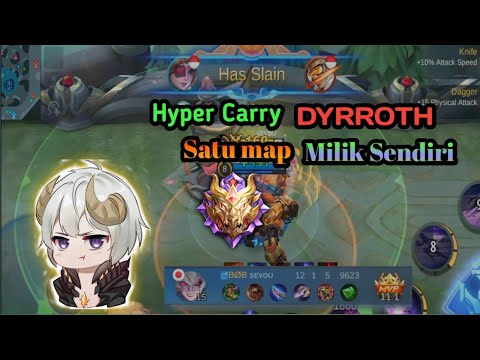 One Shot One Kill - Best Build 2021 | Gameplay Dyrroth mode ranked - MLBB