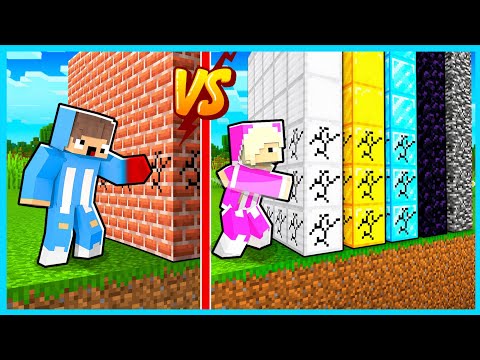 MIPAN & ZUZUZU TANTANGAN HANCURIN TEMBOK PALING KUAT DI DUNIA MINECRAFT!
