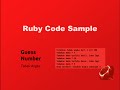 Ruby Code Sample - Guess number 