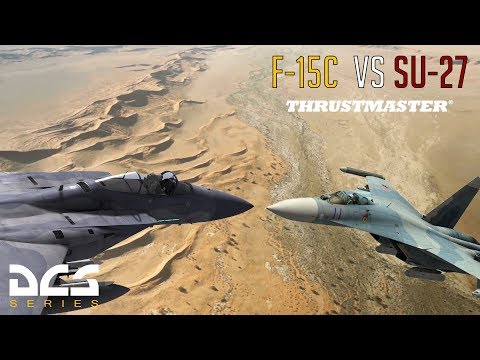 F-15C Eagle vs Su-27 Flanker  with Tacview Debrief - The Merge - DCS World PvP