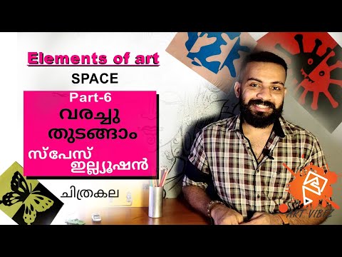 Start drawing(Part -6) malayalam |For beginners/KIDS| SPACE -elements of art |Illusion of space