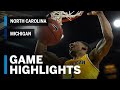 Highlights North Carolina At Michigan Big Ten Basketball ACC Big Ten Challenge