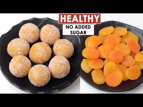 Apricot Balls Healthy (No refined sugar) | Apricot Bliss Balls | Apricot Coconut Balls (Vegan)