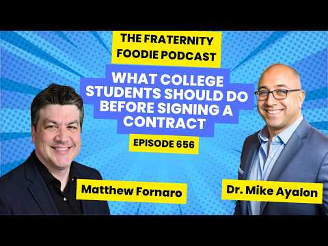 Matthew Fornaro attorney on Fraternity Foodie Podcast episode 656 Greek University