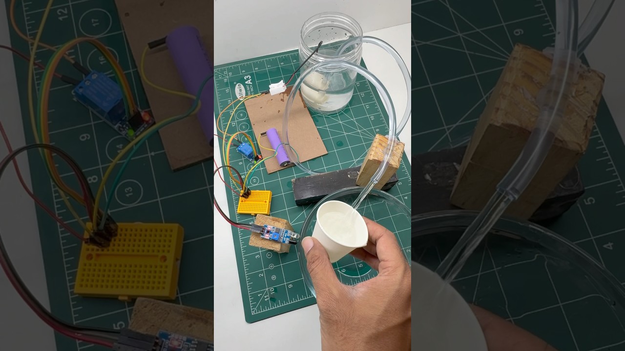 Automatic water tap using IR sensor circuit #tech #project #science #diy