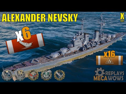 Alexander Nevsky 6 Kills & 184k Damage | World of Warships Gameplay